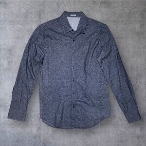 HOMECORE Tokyo Zoom Shirt Men Small Navy Red Stripe Button Down Long Sleeve